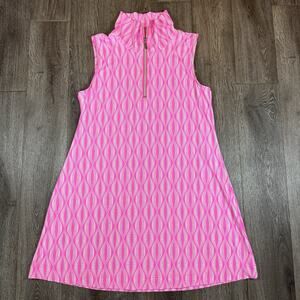 Lulu B Dress XL Pink Sleeveless Zip Active Travel Tennis Golf Beach Resort
